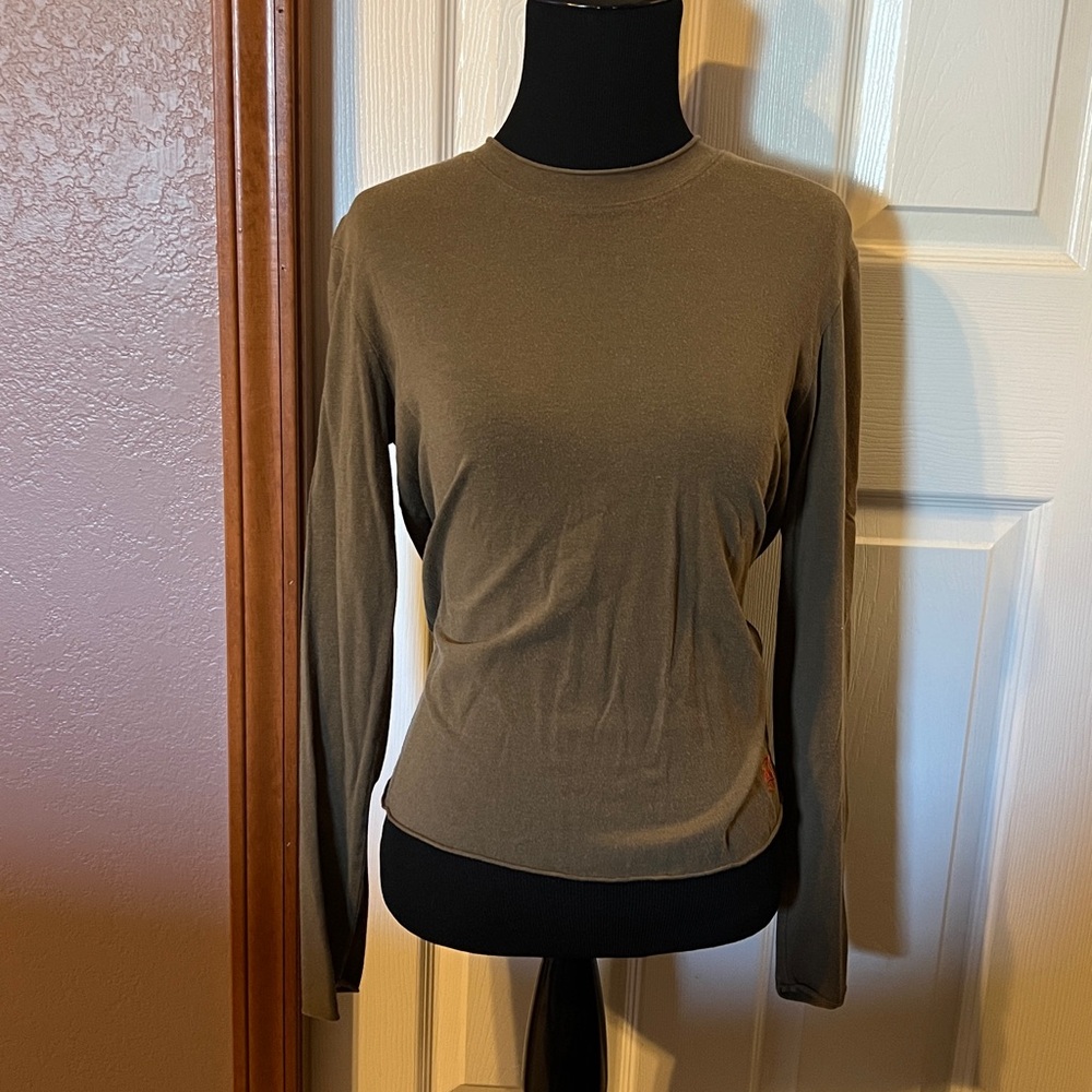 Calvin Klein Olive Long Sleeve Top